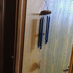 Wooden and Black Wind Chime NIB
